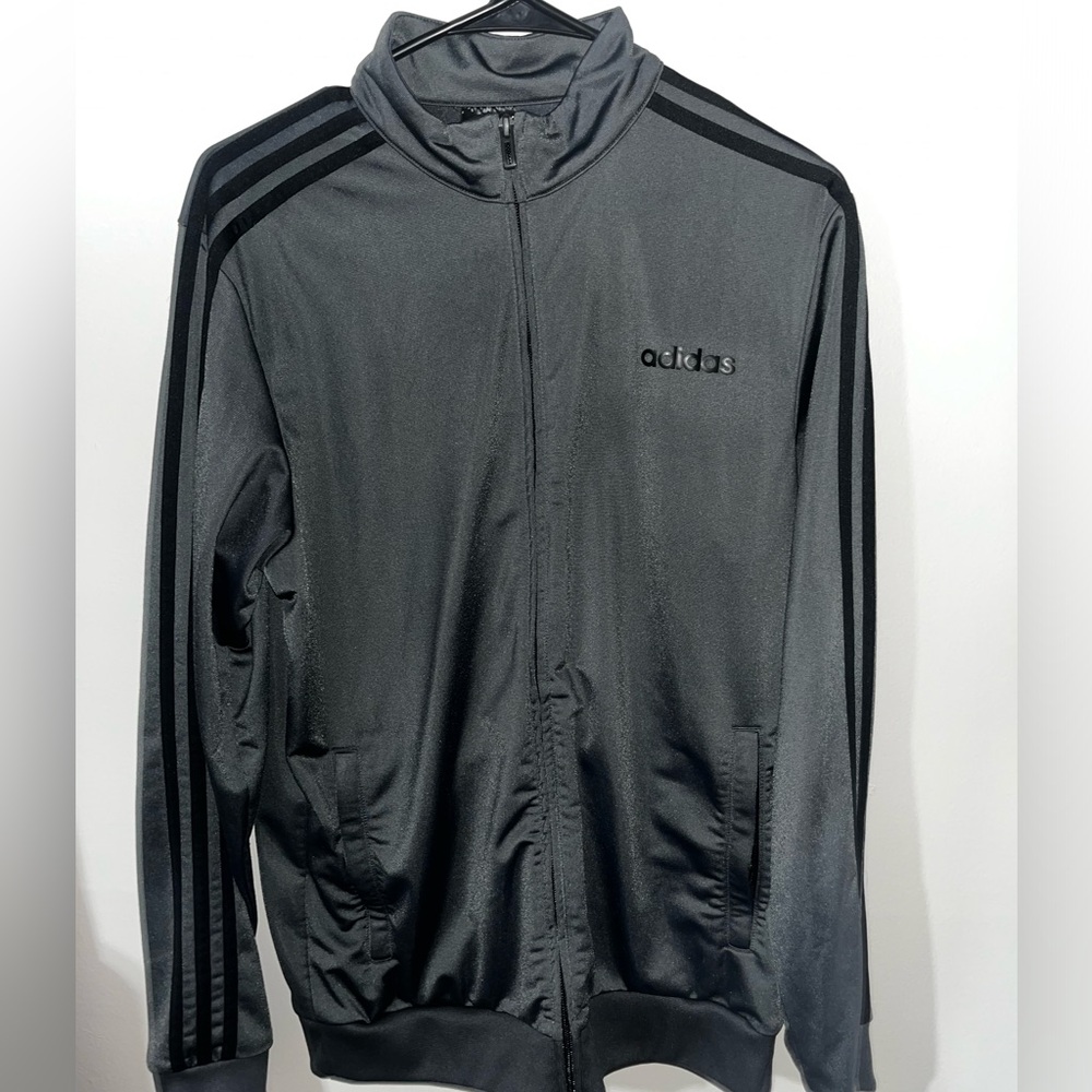 Adidas Logo Sleeve Stripe Track Zip Jacket